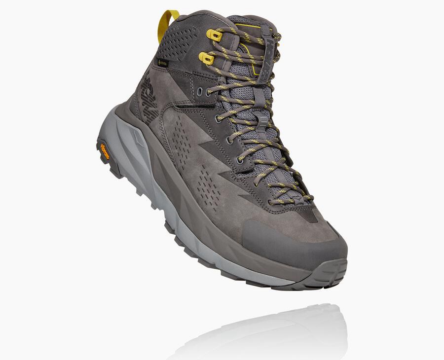 Hoka Mens Hiking Boots NZ - Hoka One One Kaha Gore-Tex Grey (LAC301792)